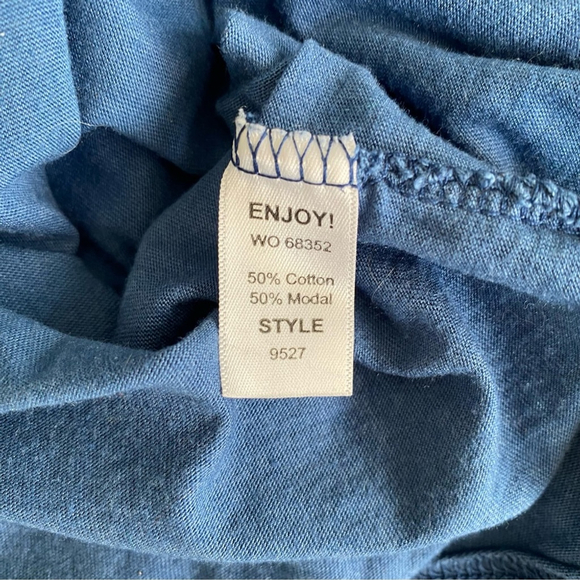 Michael Stars LARGE Blue Ombre Tie Dye Sleeveless Tank Ultra Maxi Long Dress - Picture 10 of 11